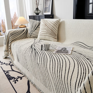 Cozy Striped Sofa Throw Blanket L Shaped Sectional Couch Covers Luxury Throws for Sofas