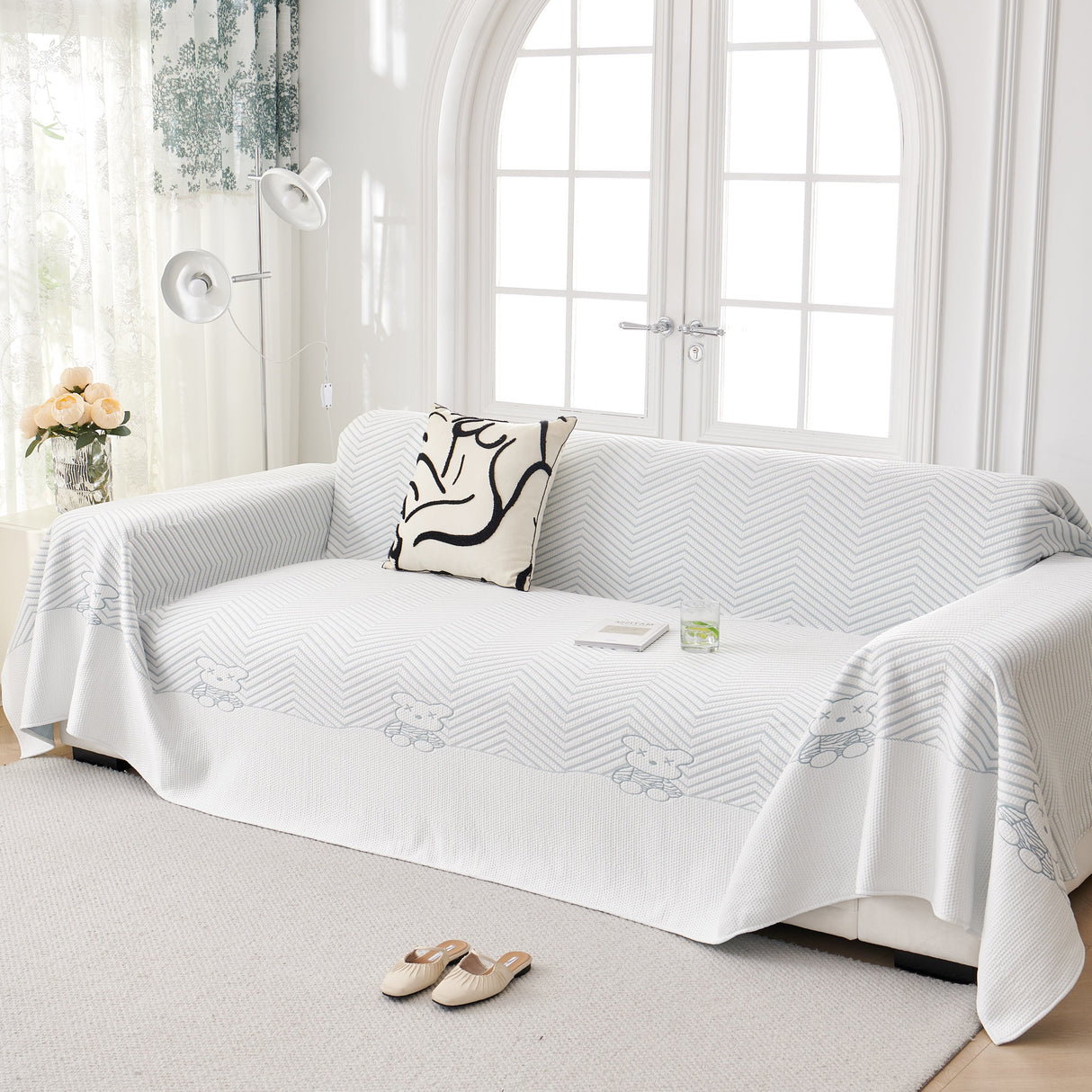 Cool Summer Blanket for Couches Soft Comfy Lightweight Cooling Sofa Blankets Cover