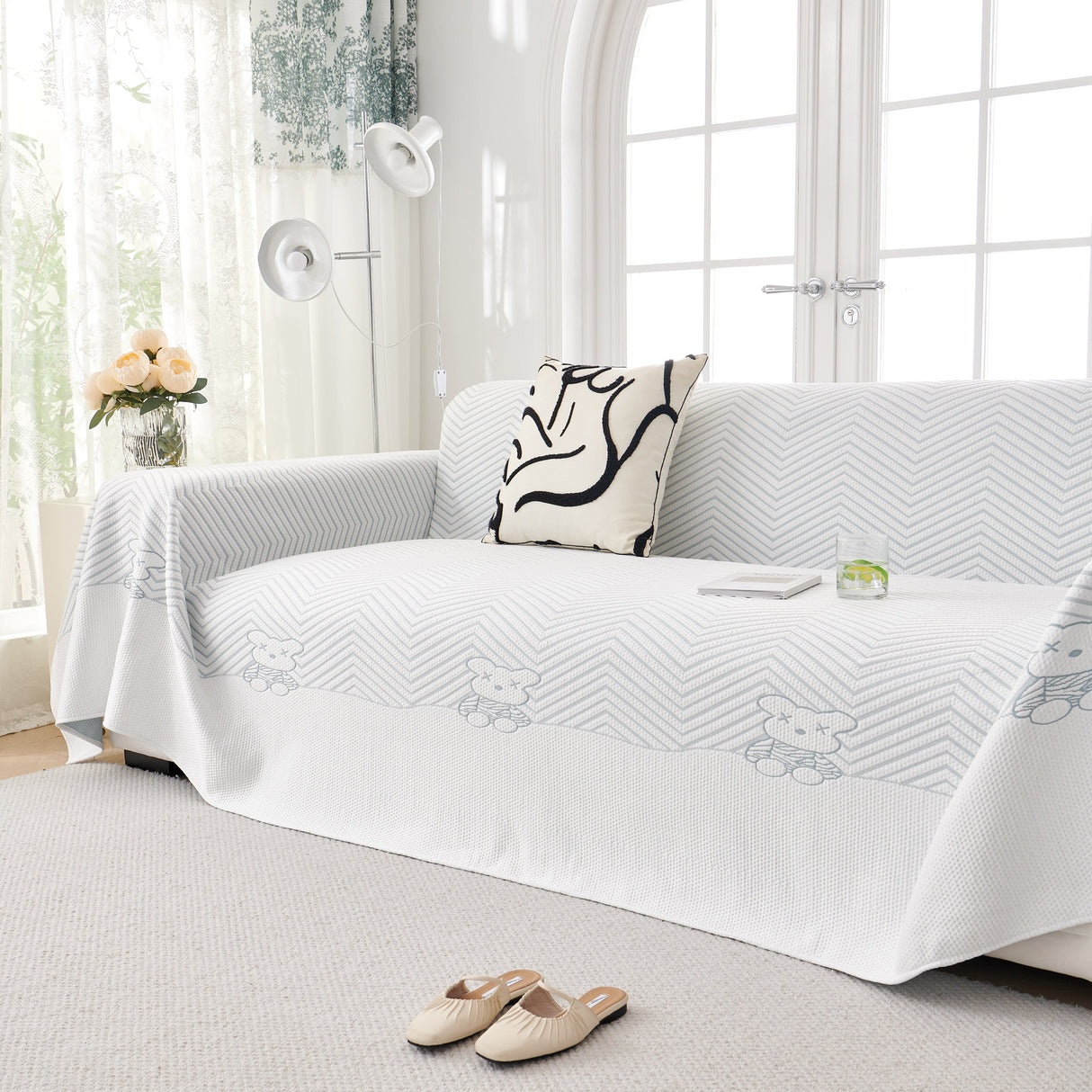 Cool Summer Blanket for Couches Soft Comfy Lightweight Cooling Sofa Blankets Cover