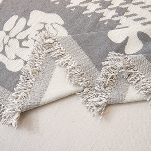 Chenille Houndstooth Sofa Throw Cover, Scratch Proof Cozy Throw Blankets for Couch