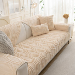Winter Thickened Non-slip Blanket, Three-Dimensional Embossed Cotton Velvet Sofa Cover