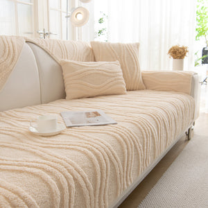 Winter Thickened Non-slip Blanket, Three-Dimensional Embossed Cotton Velvet Sofa Cover