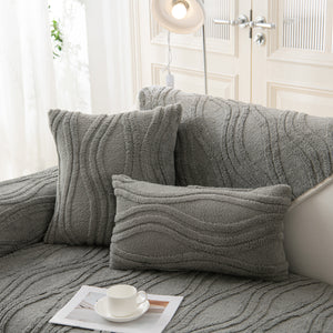 Winter Thickened Non-slip Blanket, Three-Dimensional Embossed Cotton Velvet Sofa Cover