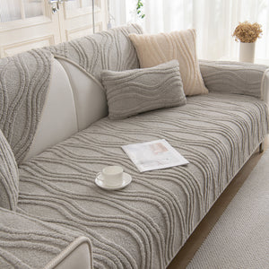 Winter Thickened Non-slip Blanket, Three-Dimensional Embossed Cotton Velvet Sofa Cover