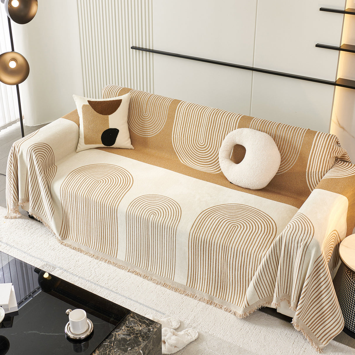 Oversized Sofa Throw Blanket, Couch Protector Throw for Stylish Home Protection