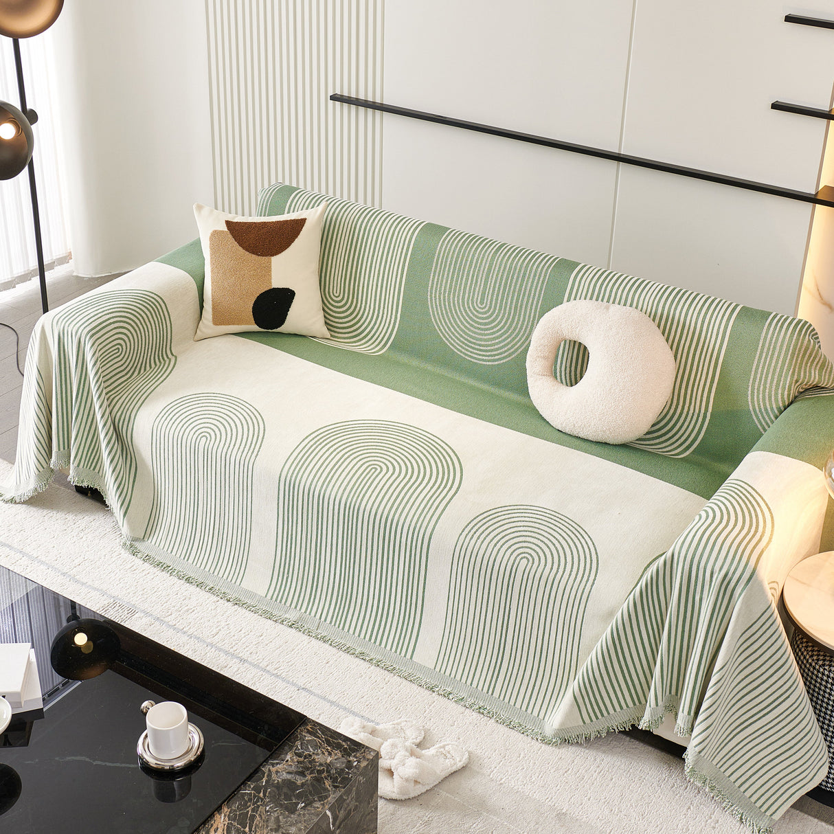 Oversized Sofa Throw Blanket, Couch Protector Throw for Stylish Home Protection