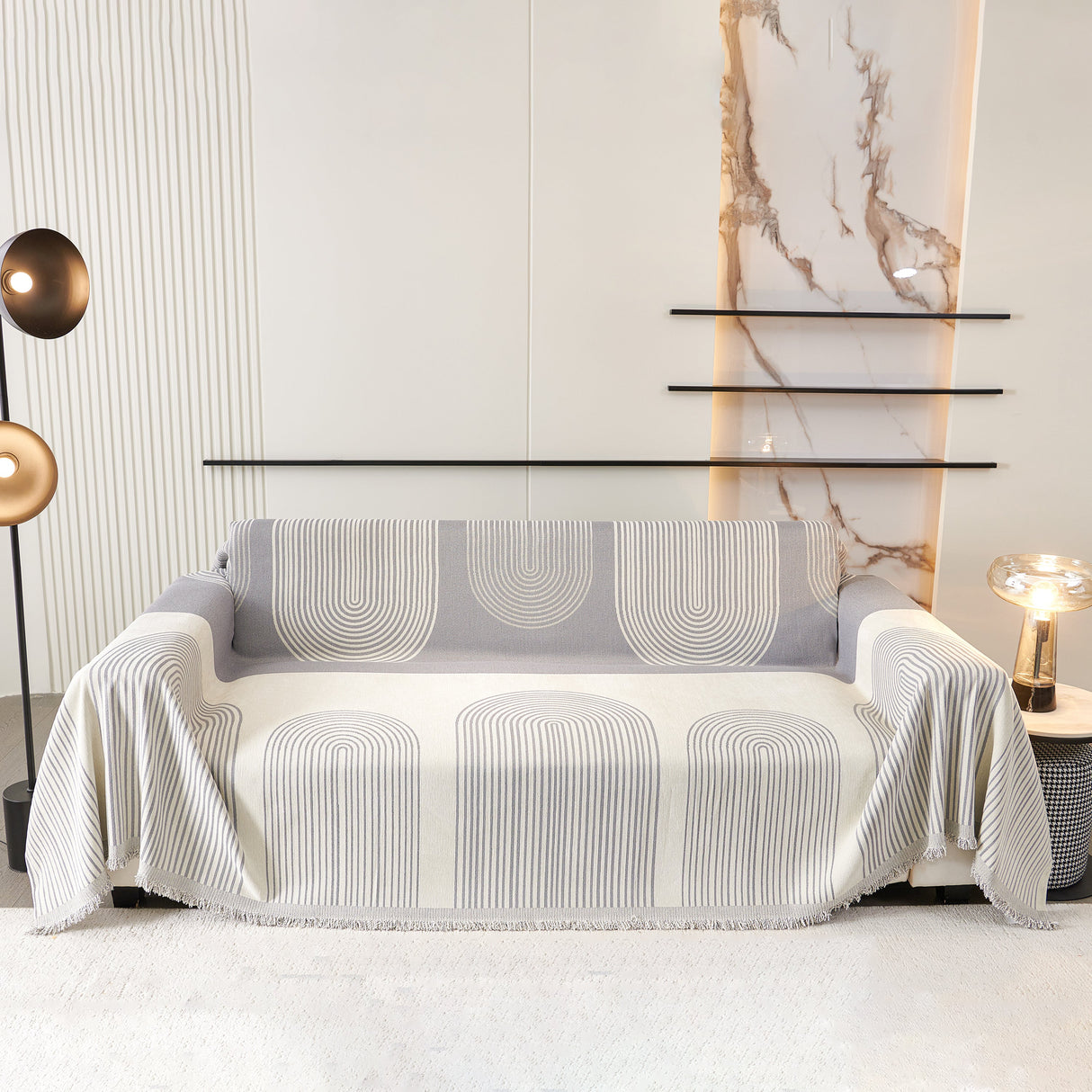 Oversized Sofa Throw Blanket, Couch Protector Throw for Stylish Home Protection