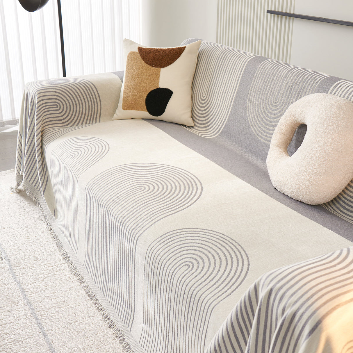 Oversized Sofa Throw Blanket, Couch Protector Throw for Stylish Home Protection