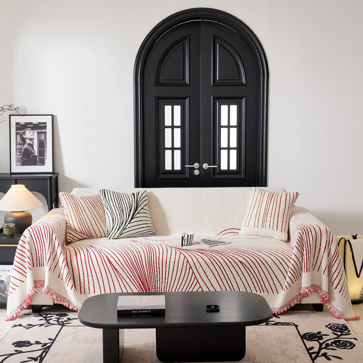 Cozy Striped Sofa Throw Blanket L Shaped Sectional Couch Covers Luxury Throws for Sofas