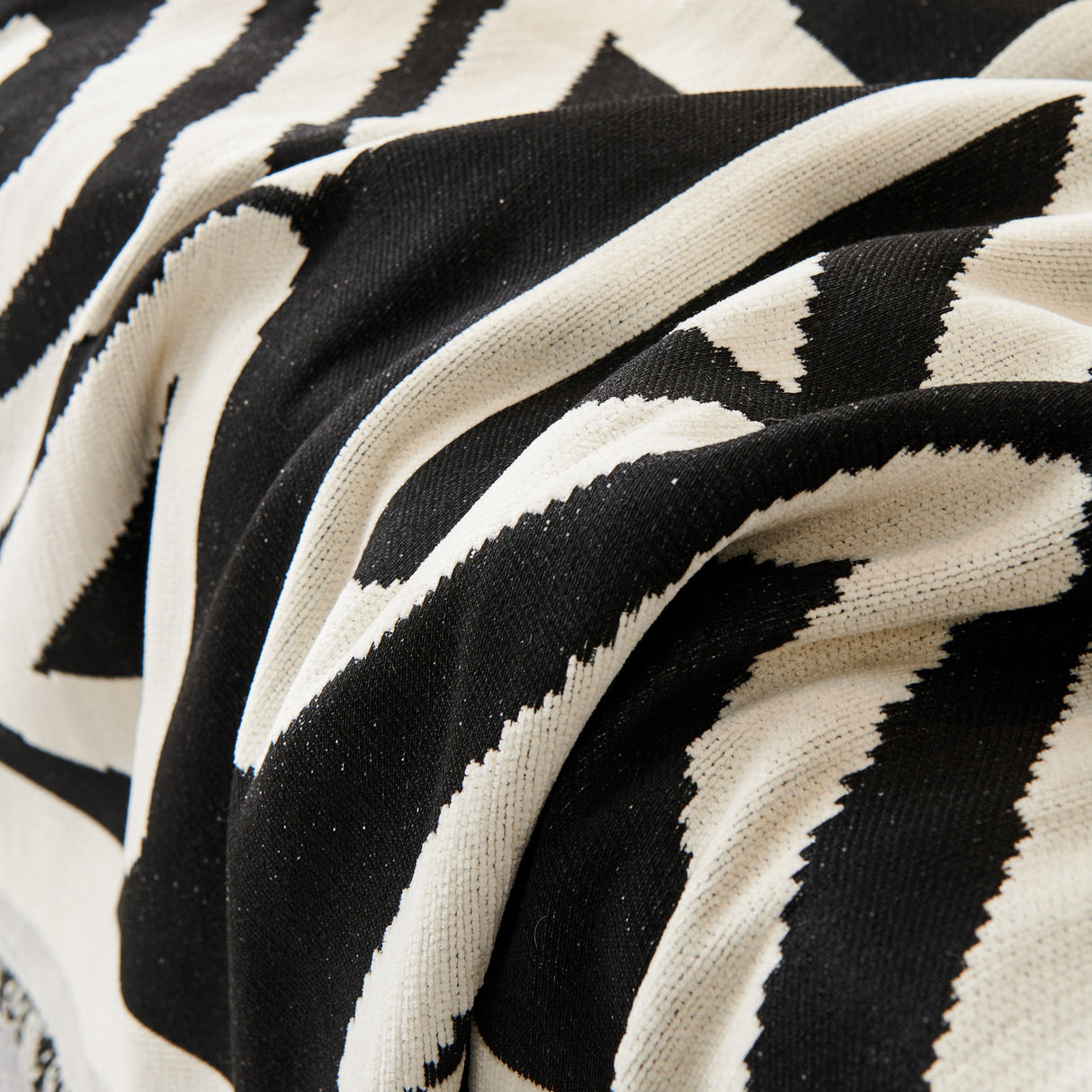 Chenille Geometric Sofa Throw Blanket, Boho Washable Furniture Throw Covers for Sofa