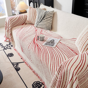 Cozy Striped Sofa Throw Blanket L Shaped Sectional Couch Covers Luxury Throws for Sofas