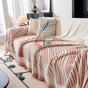 Cozy Striped Sofa Throw Blanket L Shaped Sectional Couch Covers Luxury Throws for Sofas