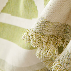 Chenille Geometric Sofa Throw Blanket, Boho Washable Furniture Throw Covers for Sofa