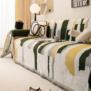 Colorful Chenille Sofa Throw Cover, Fashionable Soft Washable Couch Protector, Sectional Sofa Covers