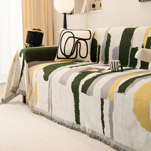 Colorful Chenille Sofa Throw Cover, Fashionable Soft Washable Couch Protector, Sectional Sofa Covers