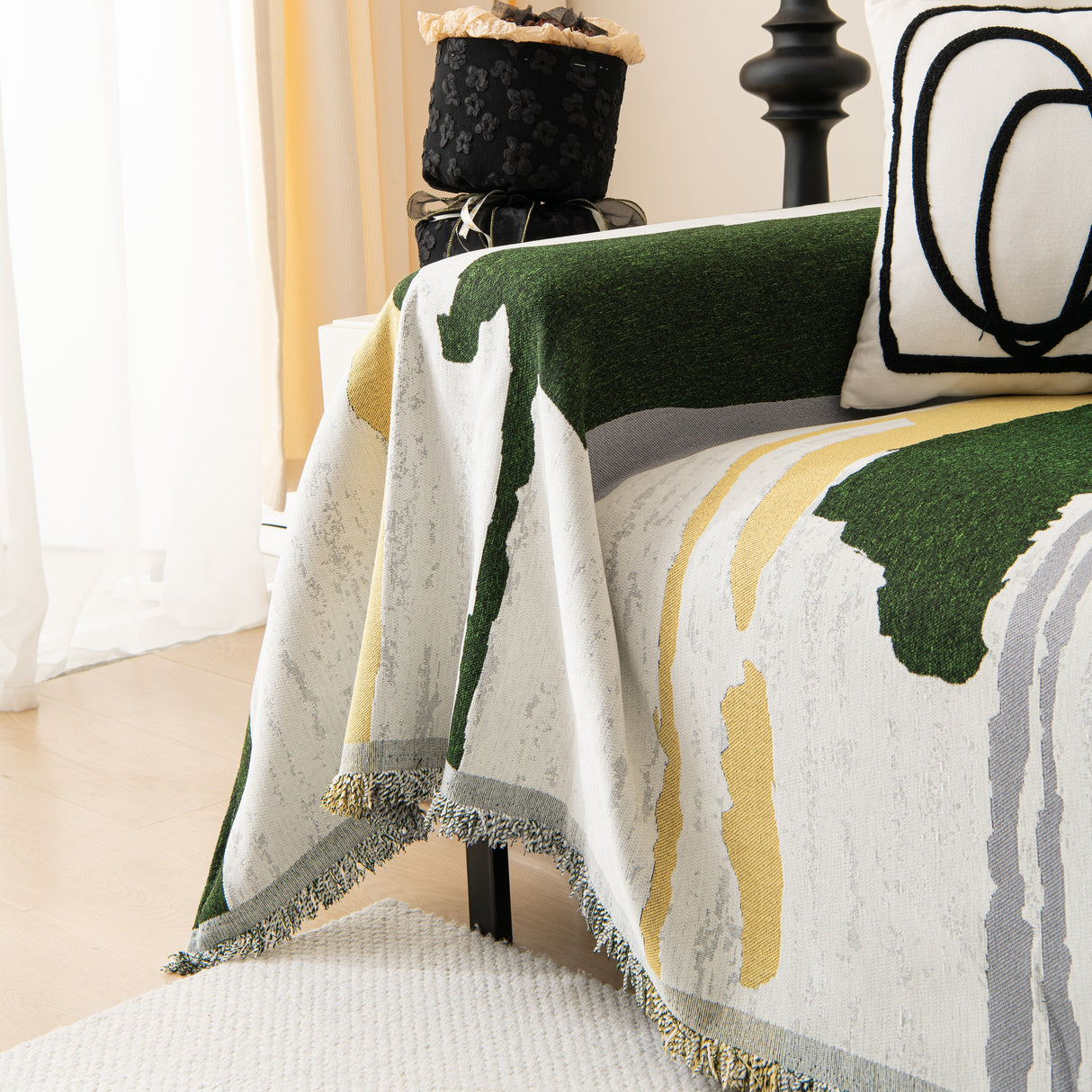 Colorful Chenille Sofa Throw Cover, Fashionable Soft Washable Couch Protector, Sectional Sofa Covers