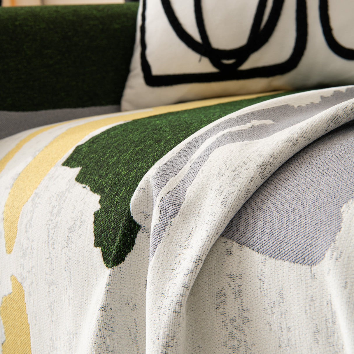 Colorful Chenille Sofa Throw Cover, Fashionable Soft Washable Couch Protector, Sectional Sofa Covers