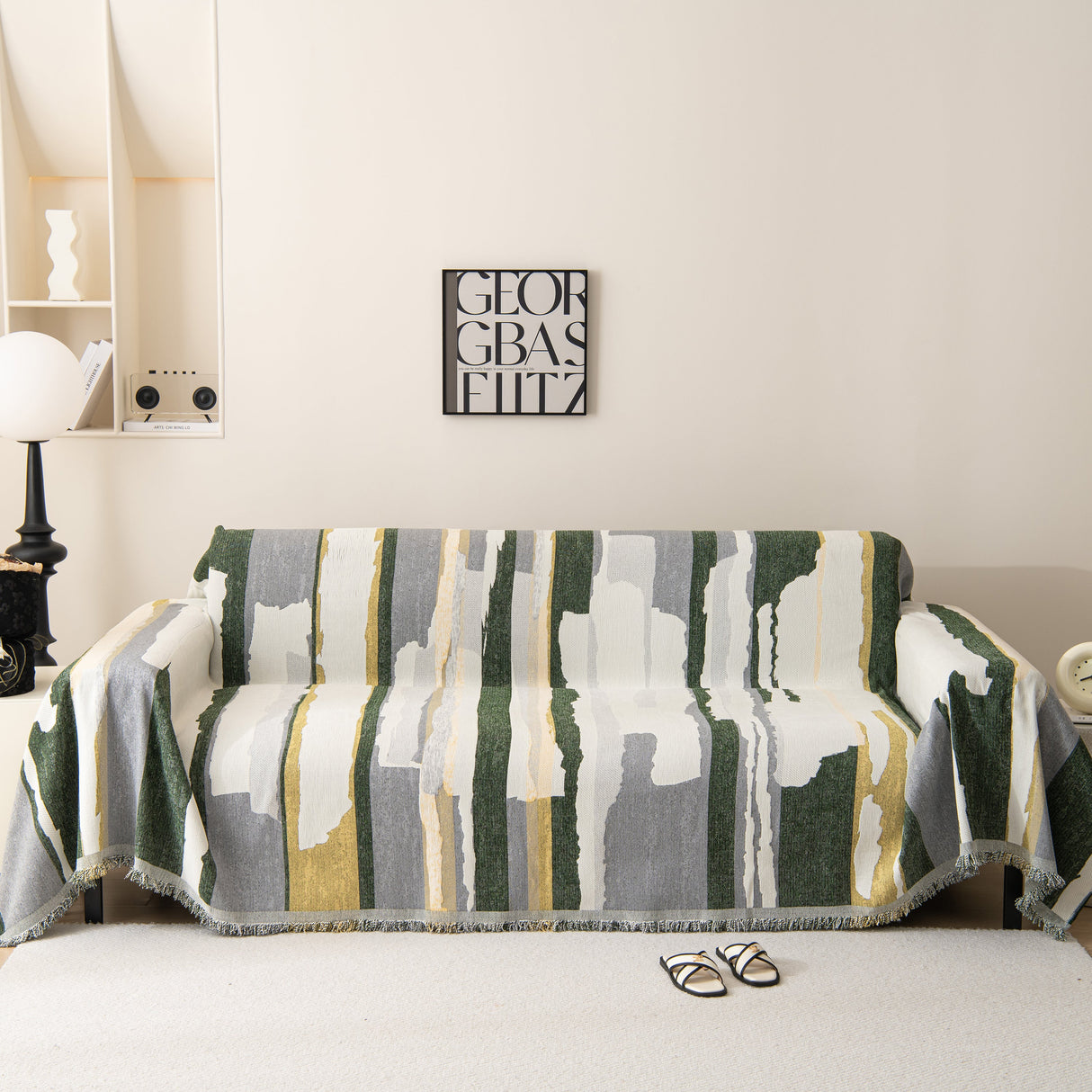 Colorful Chenille Sofa Throw Cover, Fashionable Soft Washable Couch Protector, Sectional Sofa Covers