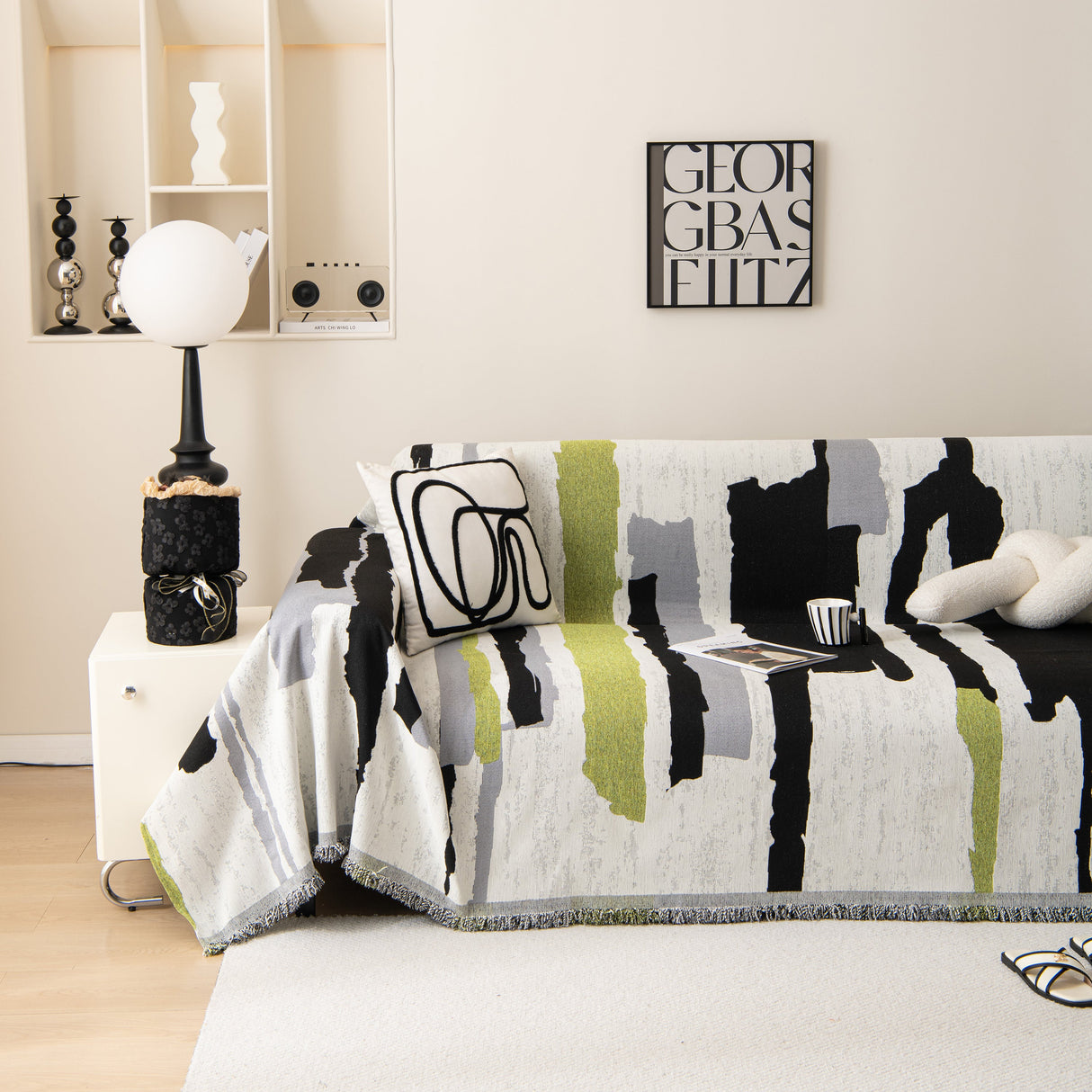 Colorful Chenille Sofa Throw Cover, Fashionable Soft Washable Couch Protector, Sectional Sofa Covers