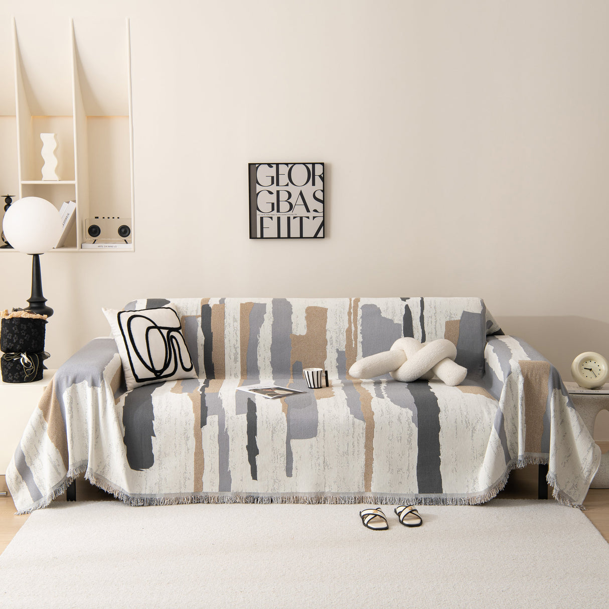 Colorful Chenille Sofa Throw Cover, Fashionable Soft Washable Couch Protector, Sectional Sofa Covers