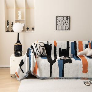 Colorful Chenille Sofa Throw Cover, Fashionable Soft Washable Couch Protector, Sectional Sofa Covers