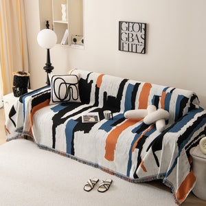 Colorful Chenille Sofa Throw Cover, Fashionable Soft Washable Couch Protector, Sectional Sofa Covers