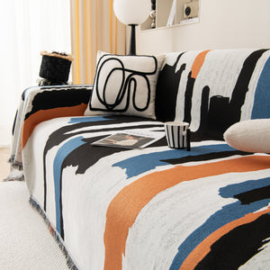 Colorful Chenille Sofa Throw Cover, Fashionable Soft Washable Couch Protector, Sectional Sofa Covers