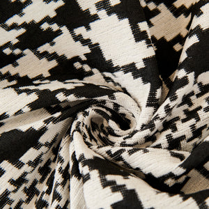 Chenille Houndstooth Couch Cover, Chaise Lounge Blanket Cover, Sectional Couch Scratch Protector