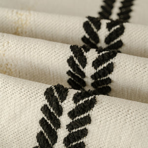 Boho Couch Throw Blanket with Textured Stripes, Sofa Cover for Living Room Decor