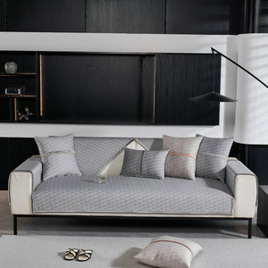 Geometric 3D Sofa Cover, Non-Slip Couch Protector for Seat, Backrest & Armrest