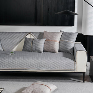 Geometric 3D Sofa Cover, Non-Slip Couch Protector for Seat, Backrest & Armrest