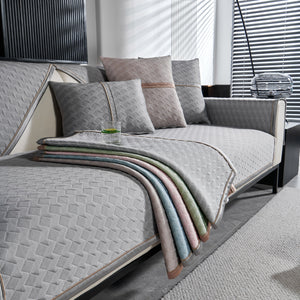 Geometric 3D Sofa Cover, Non-Slip Couch Protector for Seat, Backrest & Armrest