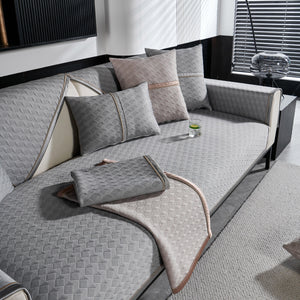 Geometric 3D Sofa Cover, Non-Slip Couch Protector for Seat, Backrest & Armrest