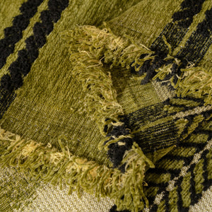 Boho Couch Throw Blanket with Textured Stripes, Sofa Cover for Living Room Decor