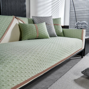 Geometric 3D Sofa Cover, Non-Slip Couch Protector for Seat, Backrest & Armrest