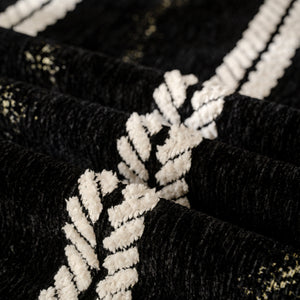 Boho Couch Throw Blanket with Textured Stripes, Sofa Cover for Living Room Decor