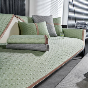 Geometric 3D Sofa Cover, Non-Slip Couch Protector for Seat, Backrest & Armrest