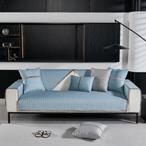 Geometric 3D Sofa Cover, Non-Slip Couch Protector for Seat, Backrest & Armrest