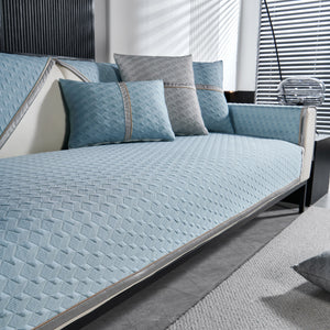 Geometric 3D Sofa Cover, Non-Slip Couch Protector for Seat, Backrest & Armrest