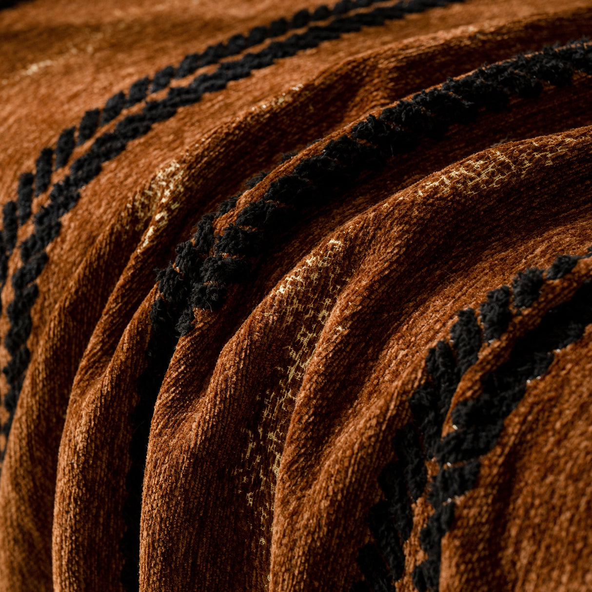 Boho Couch Throw Blanket with Textured Stripes, Sofa Cover for Living Room Decor