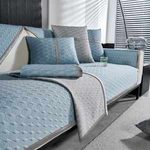 Geometric 3D Sofa Cover, Non-Slip Couch Protector for Seat, Backrest & Armrest