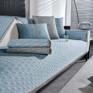 Geometric 3D Sofa Cover, Non-Slip Couch Protector for Seat, Backrest & Armrest