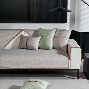 Geometric 3D Sofa Cover, Non-Slip Couch Protector for Seat, Backrest & Armrest