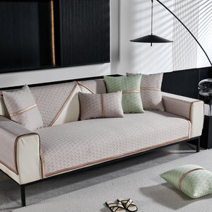 Geometric 3D Sofa Cover, Non-Slip Couch Protector for Seat, Backrest & Armrest