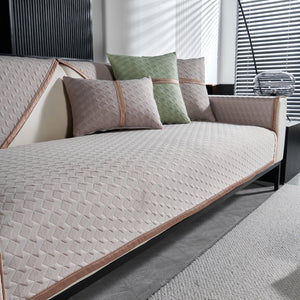 Geometric 3D Sofa Cover, Non-Slip Couch Protector for Seat, Backrest & Armrest