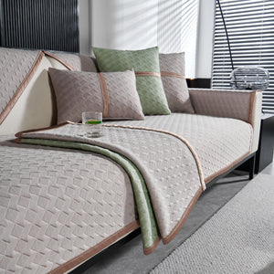 Geometric 3D Sofa Cover, Non-Slip Couch Protector for Seat, Backrest & Armrest