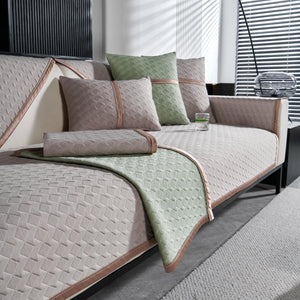 Geometric 3D Sofa Cover, Non-Slip Couch Protector for Seat, Backrest & Armrest