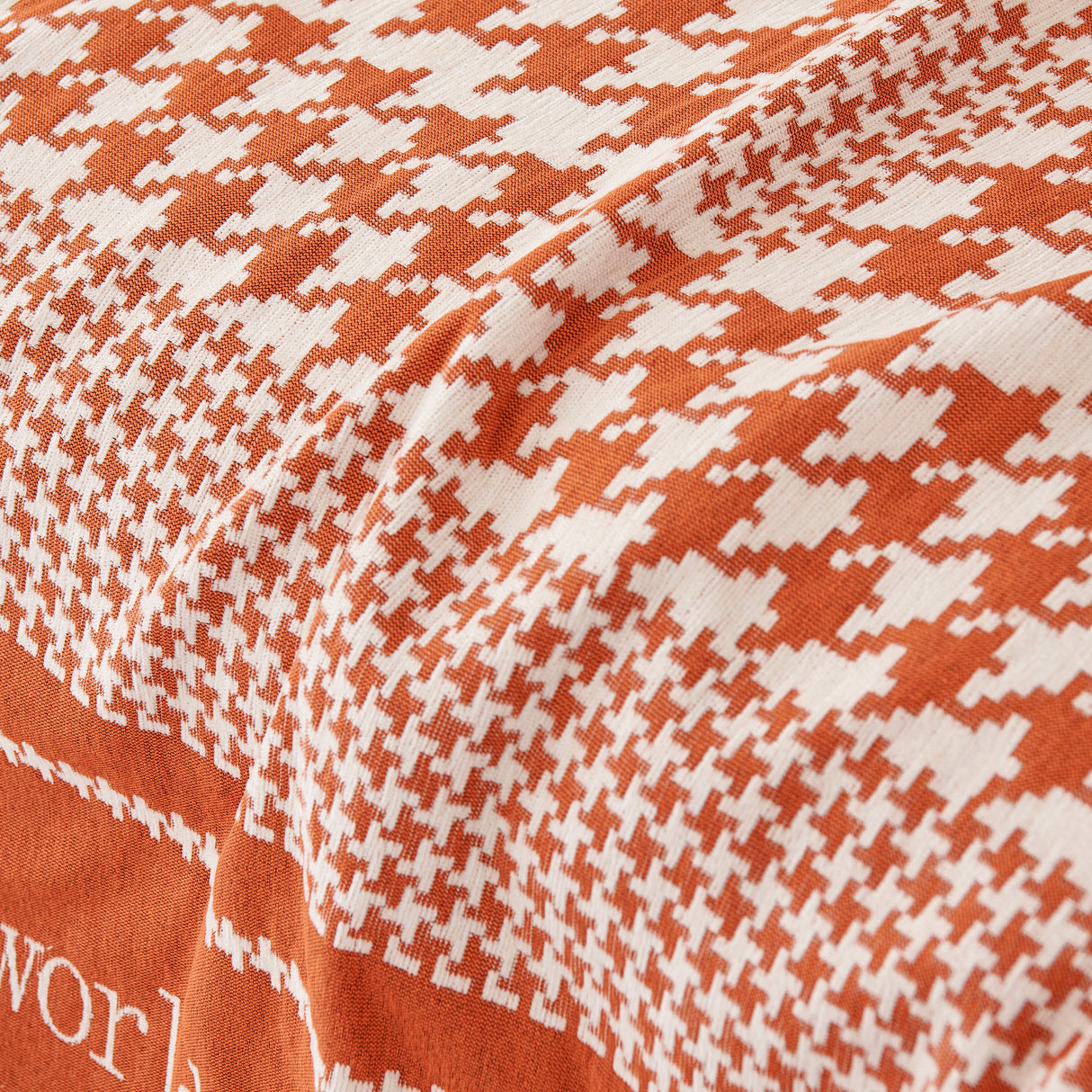 Chenille Houndstooth Couch Cover, Chaise Lounge Blanket Cover, Sectional Couch Scratch Protector