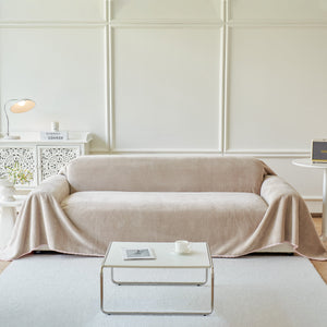 Thick Sherpa Fleece Sofa Protector Cover Stylish Durable Slipcovers for Couches and Chairs