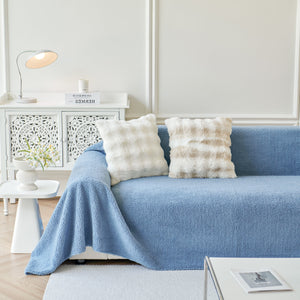 Thick Sherpa Fleece Sofa Protector Cover Stylish Durable Slipcovers for Couches and Chairs